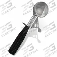 CRESTWARE Disher: 1.3 oz Capacity, 18-8 Stainless Steel/Plastic, NSF Certified, 1 7/8 in Bowl Dia (MPN D30). Key specifications — Manufacturer Part Number: D30; Material: 18-8 Stainless Steel/Plastic; NSF Certified: Yes; Product Type: Thumb Disher; Scoop Size: #30; Brand: CRESTWARE.
