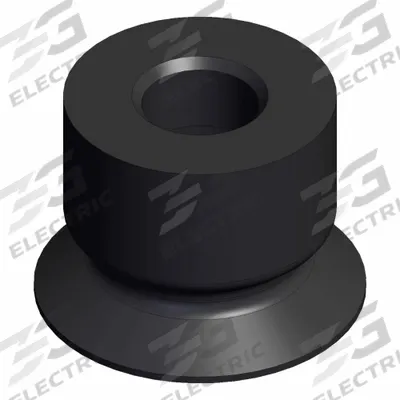 SMC Pad Unit: Flat, w/o Adapter, 8 mm Pad Dia, NBR, Black, 50, 6 mm Pad Ht - Flat Type Automotive & Industrial Vacuum Pads