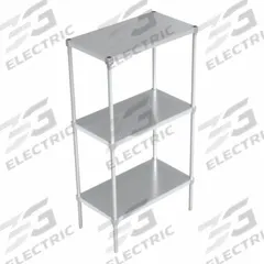 NEW AGE INDUSTRIAL Standard Shelving: 68 1/4 in x 20 in x 36 in, Solid Shelf, Mill Finish (MPN 32036SS6). Key specifications — Color: Silvery White/Gray; Brand: NEW AGE INDUSTRIAL.