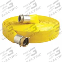 Water Discharge Hose: 6 in Hose Inside Dia., 50 ft Hose Lg, 150 psi, Yellow, MNPSM x FNPSM (MPN DPZ600-50MF-G). Key specifications — Brand: APPROVED VENDOR; Temp. Range: -4° to 140°F; Hose Color: Yellow.