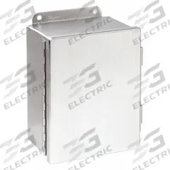 HOFFMAN Enclosure: 316L Stainless Steel, 10 in x 8 in x 4 in, NEMA 12/3R/4/4X, Solid Cover, Hinged (MPN A1008CHNFSS6). Key specifications — Brand: HOFFMAN; Closure Method: Clamps; Enclosure Material: 316L Stainless Steel; Knockouts: Not Included.