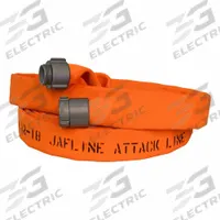 JAFLINE Fire Hose: Double Jacket, 2 in Hose Inside Dia, 50 ft Hose Lg, Orange (MPN JL200O050-NP150). Key specifications — attr660609: NPSH; attr660602: Rocker; attr660607: Aluminum.