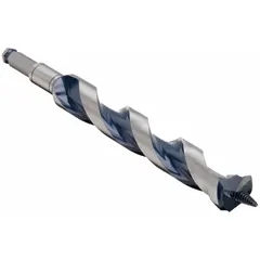 BOSCH Hybrid Drill Bit: 7/8 in Drill Bit Size, 13 in Overall Lg, Hex Shank, 7/16 in Shank Hex Size (MPN NKMT14). Key specifications — attr255259: Hybrid Ship and Spur Auger; attr255260: Carbon Steel; attr255261: PTFE; attr277197: BOSCH.
