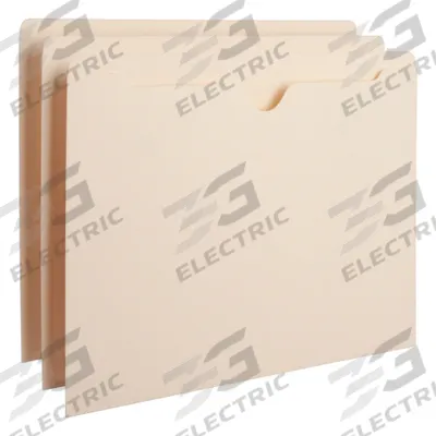 BUSINESS SOURCE File Pocket: 11 Pt Manila, 11 in Ht, 8 1/2 in Wd, Manila - File Jackets
