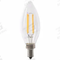 FEIT ELECTRIC Compact LED Bulb: Candelabra Screw (E12), LED, (B) Bullet, B10, 5.5 W Watt, 3000K (MPN BPCTC60930CAFIL/4). Key specifications — Bulb Shape: B10; Voltage: 120V AC; Bulb Finish: Clear; Color Temperature: 3000K; Brand: FEIT ELECTRIC.