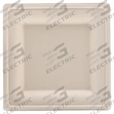 APPROVED VENDOR Disposable Fiber Plate: Ivory, Heavy-Wt, 8 in x 8 in Disposable Plate Size - Fiber Plates