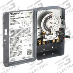TORK Electromechanical Timer: 24 hr, 208-250V AC, DPST, Mechanical (MPN WH2B). Key specifications — Body Material: Steel; Indoor/Outdoor Usage: Outdoor; Mounting Style: Surface; Brand: TORK.