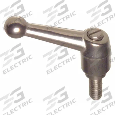 APPROVED VENDOR Adjustable Handle: SS, 5/16"-18 - Corrosion-Resistant Ball-Style Adjustable Handles with Threaded Stud