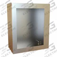 HAMMOND Electrical Enclosure: Stainless Steel, 24 in x 20 in x 10 in, NEMA 12/13/3R/4/4X, Hinged (MPN EN4SD242010WSS). Key specifications — Brand: HAMMOND; Closure Method: 1/4-Turn Latch; Enclosure Material: Stainless Steel; Knockouts: Not Included.