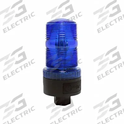 RAILHEAD GEAR Strobe Light: Blue, LED, 12 to 90V DC, 5 in Overall Lg - Wired Rotating Lights