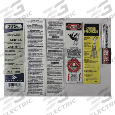 LOUISVILLE Label Kit: For 36Y383/36Y384/36Y385/36Y386 - Material Handling Parts