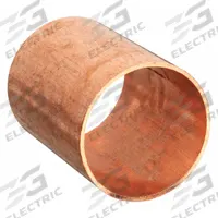 NIBCO Sweat Fitting Coupling: 2 in CTS x 2 in CTS, Cup x FTG, Dimple Center Stop, Wrot Copper (MPN 600DS 2)