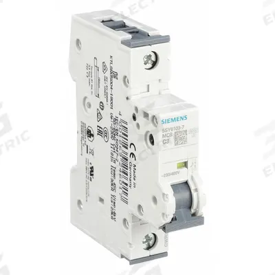 Siemens Supplementary Protector: 3 A Amps, 5kA at 230/400V AC, Screw Clamp, 5SY6 - C-Curve, 1-Pole UL1077 DIN Rail-Mount Supplementary Protectors