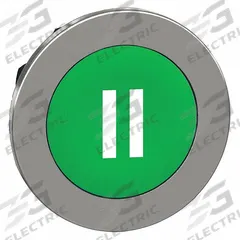 SCHNEIDER ELECTRIC Push Button Head: 30 mm Panel Size, Non-Illuminated, Metallic, II, Green (MPN ZB4FA336). Key specifications — Manufacturer Part Number: ZB4FA336; Compatible Operator Illumination: Non-Illuminated; Compatible with Series: XB4; Head Attachment Type: Screw-On; Head Material: Metal; Brand: SCHNEIDER; Legend: II.