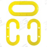 APPROVED VENDOR Chain Link for Plastic Chain Barrier: Yellow, 1 12/25 in Overall Lg, Polyethylene (MPN 30702-10). Key specifications — Material: Polyethylene.
