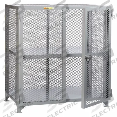 LITTLE GIANT Bulk Storage Locker: 49 in x 33 in x 52 in, 1 Adj Shelf, Legs, Gray, Gray - Industrial Ventilated Shelf Cabinets