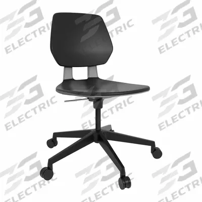SAFCO PRODUCTS Task Chair: Commute, Black, Plastic Material, 16 3/4 in Seat Wd - Armless Office Chairs