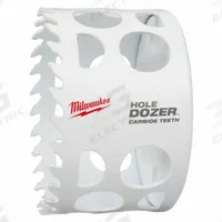 MILWAUKEE Hole Saw: 3 3/4 in Saw Dia., 3 Teeth per Inch, 1 5/8 in Max. Cutting Dp, Carbide Tipped (MPN 49-56-0741). Key specifications — attr1098070: 3; attr1098087: MILWAUKEE; attr1098073: 5/8"-18.