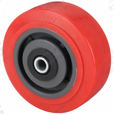 APPROVED VENDOR Caster Wheel: 5 in Wheel Dia., 2 in Wheel Wd, Polyurethane, 650 lb Load Rating - Polyurethane Tread on Plastic Core Wheels