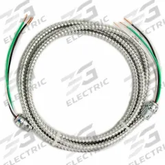 SOUTHWIRE Metal Clad Whip: 12 AWG, 2 Conductors, Copper, 8 ft, Aluminum, Std, Snap In, THHN/THWN (MPN 56482114). Key specifications — Whip Fitting Type: Snap In; Brand: SOUTHWIRE.