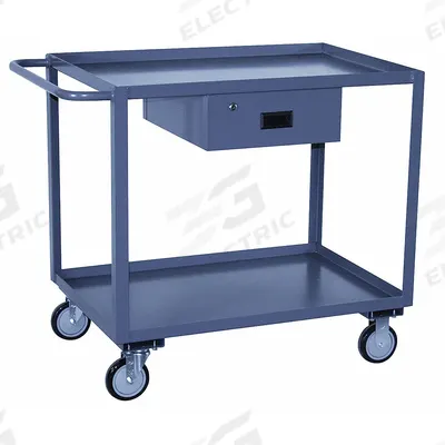 JAMCO Utility Cart: 1,200 lb, 36 in L x 30 in W Shelf, 42 in L x 31 in W x 35 in H Overall Dim - Utility Carts With Lockable Drawer