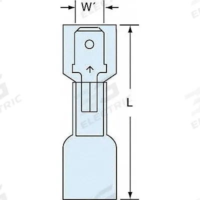 3M Wire Disconnect: Male Tab, Blue, Nylon with Heat Shrink, Full Coverage - Fully Insulated Quick Disconnects with Heat Shrink