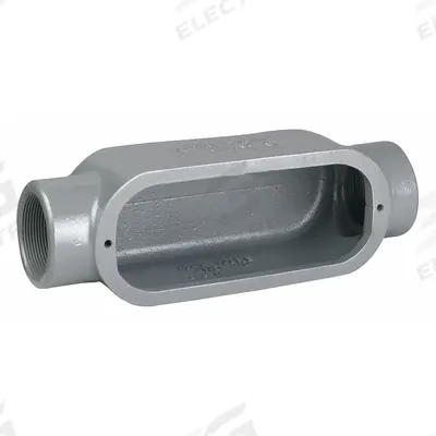 HUBBELL KILLARK Conduit Outlet Body: Iron, 2 1/2 in Trade Size, C Body, 200 cu in Body Capacity - C - Straight Type