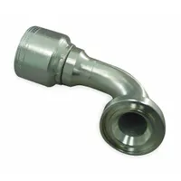 WEATHERHEAD Hydraulic Flange Fitting: 1 in Hydraulic Hose I.D., 1 in Hydraulic Flange Size (MPN 16Z-G76). Key specifications — attr95970: 90° Elbow; attr95968: Carbon Steel; attr98911: WEATHERHEAD.