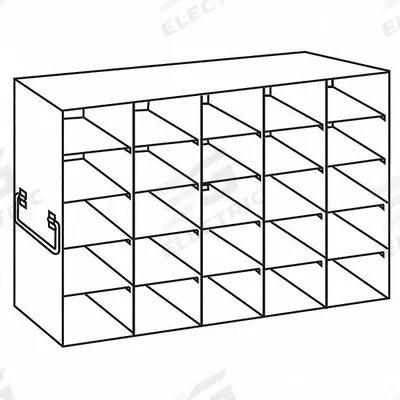 COLE-PARMER Upright Freezer Rack: 18 1/2 in Overall Lg, 5 3/4 in Overall Wd, Stainless Steel - Cold Storage Racks