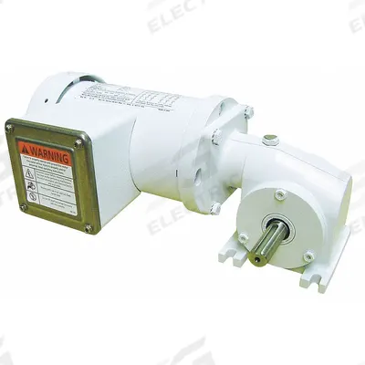 Dayton Gearmotor: Right Angle, Single Output Shaft, PSC, TEFC, 340 RPM, 23 in-lb Max Torque - Right Angle Shaft Washdown-Duty AC Gearmotors