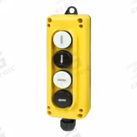GIOVENZANA Pendant Control Station: (4) Push Buttons, 4NO, Right/Left/Up/Down, NEMA 4/4X (MPN TLP4.C). Key specifications — AC Contact Rating: 16 A @ 690 V; Action: Momentary/Momentary/Momentary/Momentary; DC Contact Rating: 2 A @ 690 V; Enclosure Material: Thermoplastic; Legend: Up/Down; Mounting Orientation: Vertical; Operator Configuration: (4) Push Buttons; Brand: GIOVENZANA.