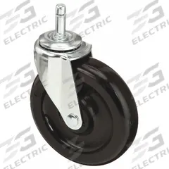 APPROVED VENDOR Stem Caster: Swivel, No Brake, 5 in Wheel Dia., 1 1/4 in Wheel Wd, Polyolefin, Black (MPN 32J855). Key specifications — attr1111099: APPROVED VENDOR; attr1111095: Black; attr1176855: Swivel.