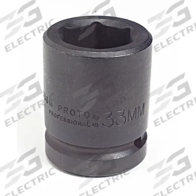 PROTO Impact Socket: 1 in Drive Size, Metric, 80 mm Socket Size, 6-Point, Std - 1" Drive Impact Sockets