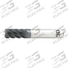 OSG Square End Mill: Carbide, TiAlN Coated, 5 Flute, 3 mm Mill Dia, 9 mm LOC, 39 mm OAL (MPN HP455-1181)