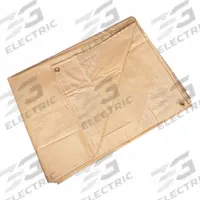 APPROVED VENDOR Tarp: 11.33 ft Lg, 9.5 ft Wd, Heavy Duty, 20 mil, Vinyl, Tan, 18 oz/sq yd (MPN 5WTY4). Key specifications — Color: Tan; Brand: APPROVED VENDOR; Resistance Properties: Flame Retardant.