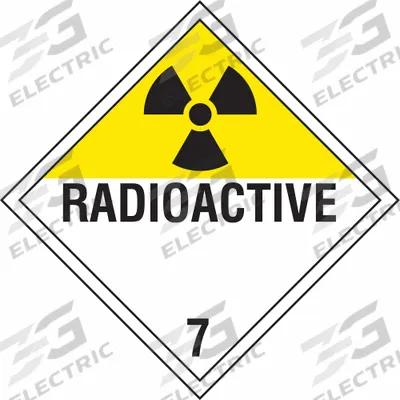 STRANCO Container Placard: Radioactive, 10 3/4 in x 10 3/4 in, 10 3/4 in Label Ht - Class 7: Radioactive