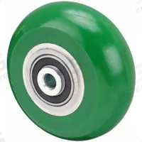 APPROVED VENDOR Caster Wheel: 5 in Wheel Dia., 2 in Wheel Wd, Polyurethane, 1,000 lb Load Rating (MPN 16V361). Key specifications — Brand: APPROVED VENDOR; Wheel/Tread Color: Green.