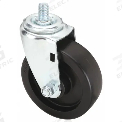 APPROVED VENDOR Stem Caster: Swivel, 4 in Wheel Dia., 1 1/4 in Wheel Wd, Polyolefin - Standard Threaded Stem Casters
