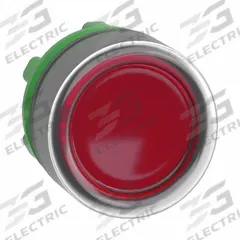 SCHNEIDER Flush Push Button: Red, 22 mm Mounting Size, Non-Metallic, Momentary (MPN ZB5AW543). Key specifications — Brand: SCHNEIDER; Action: Momentary; Series: XB5; Push Button Material Type: Non-Metallic.