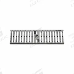ZURN Grate: C, Rectangular, Slotted, 5 3/8 in Overall Wd, 20 in Overall Lg, 7/8 in Overall Ht, Iron (MPN P6-DGC). Key specifications — Color: Gray; Brand: ZURN; Finish: Unfinished; Grate Surface Type: Slotted.