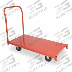 APPROVED VENDOR Platform Truck: 2,500 lb, 60 in L x 30 in W x 11 1/4 in H Deck, Solid, 13 ga Deck (MPN 3BE80). Key specifications — Side Panel Type: No Side Panels; Brand: APPROVED VENDOR; Color: Red; Caster/Wheel Configuration: (2) Rigid.
