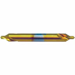 KEO Center Drill: Plain Type, #5, 90°, 5 in Overall Lg, TiN Coated High Speed Steel (MPN 907-000-574). Key specifications — Brand: KEO; End Type: Double End.
