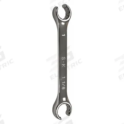 SK PROFESSIONAL TOOLS Flare Nut Wrench: Carbon Alloy Steel, Chrome - SAE, Double End, Standard-Head, 12-Point Flare Nut Wrenches