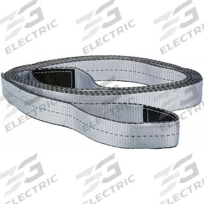 DAYTON Vehicle Recovery Strap: 2 in Overall Wd, 20 ft Overall Lg, Silver - Recovery Straps