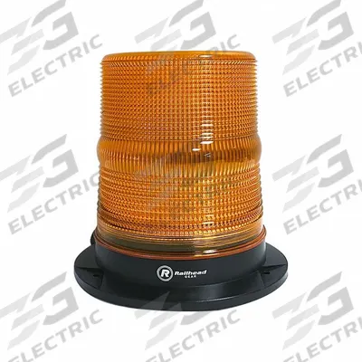 RAILHEAD GEAR Strobe Light: Amber, LED, 10 to 100V, 6 7/8 in Overall Lg - Wired Multimode Lights