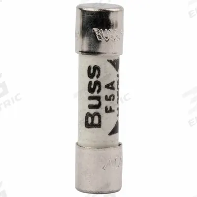 BUSSMANN Fuse: S501 Series, Fast-Acting, 5 A, 250 V AC, Non-Indicating - Fast-Acting Cylindrical Fuses