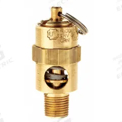 CONRADER Safety Valve: Soft Seat, 1/8 in (M)NPT Inlet (In.), 1/8 in (F)NPT Outlet (In.), Brass (MPN SRV250-18-225 SST). Key specifications — attr291993: Soft Seat; attr291998: Brass; attr292007: Silicone; attr292009: Brass; attr294753: CONRADER.