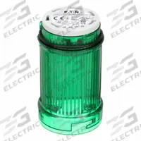 EATON Tower Light Module: Steady, 110/120V AC, Green, 43 mm Overall Dia, 3 in Overall Ht, SL4 (MPN SL4-L120-G). Key specifications — Brand: EATON; Compatible with Series: SL4; Lens Color: Green; Operating Voltage: 110/120V AC; Manufacturer Part Number: SL4-L120-G.