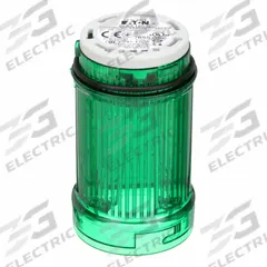 EATON Tower Light Module: Steady, 110/120V AC, Green, 43 mm Overall Dia, 3 in Overall Ht, SL4 (MPN SL4-L120-G). Key specifications — Brand: EATON; Compatible with Series: SL4; Lens Color: Green; Operating Voltage: 110/120V AC; Manufacturer Part Number: SL4-L120-G.