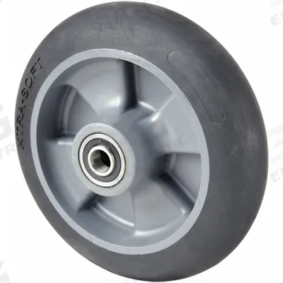 APPROVED VENDOR Caster Wheel: 10 in Wheel Dia., 2 in Wheel Wd, Rubber, 250 lb Load Rating - Rubber Tread on Plastic Core Wheels